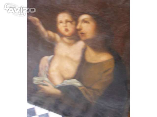 MADONA  s dítkem - BAROKO +chaise long., skleníky´ˇromantic. obrazy +JINÉ  STAROZITNOSTI